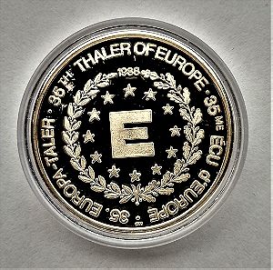Thaler of Europe 35 - 1988  ** SILVER PROOF **  VERY RARE
