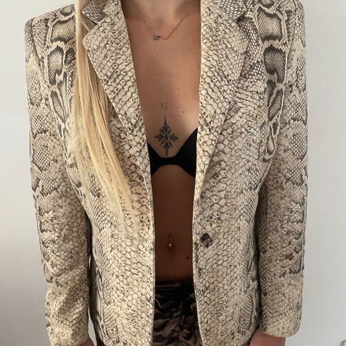 Roberto Cavalli vintage snake print blazer, small