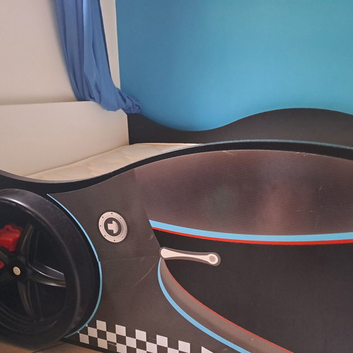 Car-shaped bed used with mattress and lights, music, remote control