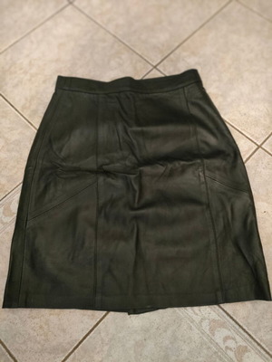 Dimi Cafelsi skirt 100% leather black like new, size 46