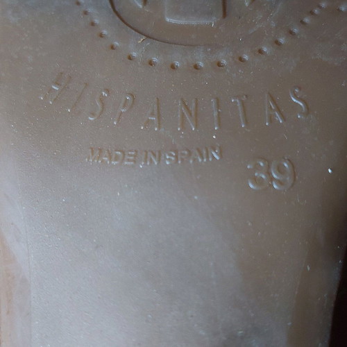 Hispanitas leather vintage tan shoes with straps size 39 used