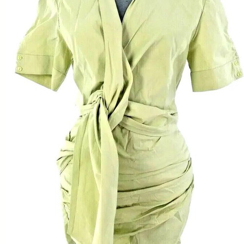 Zara dress used, green, size M, zipper needs replacement