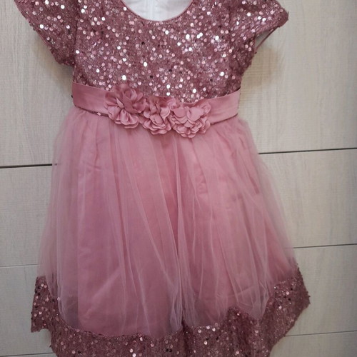 Fairy dress new for 4-5 years old, pink with sequins