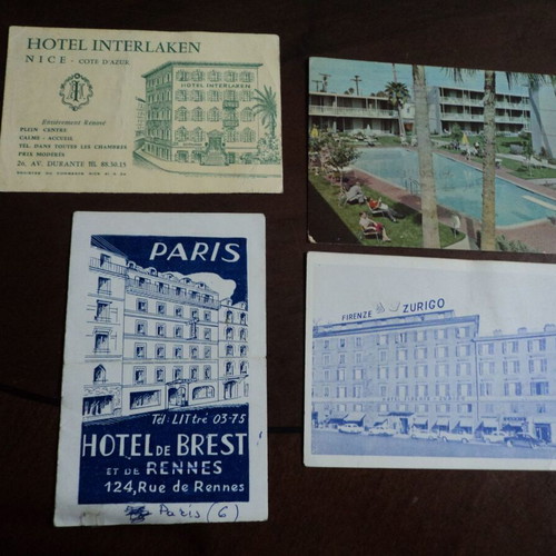 Hotels used postcards 17 from the previous century worldwide