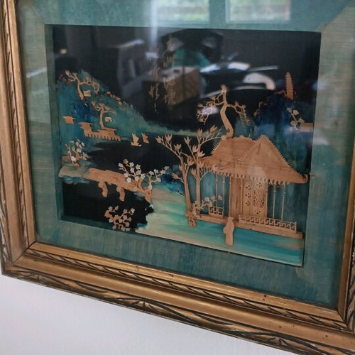 Chinese wall frame set used with 3D image