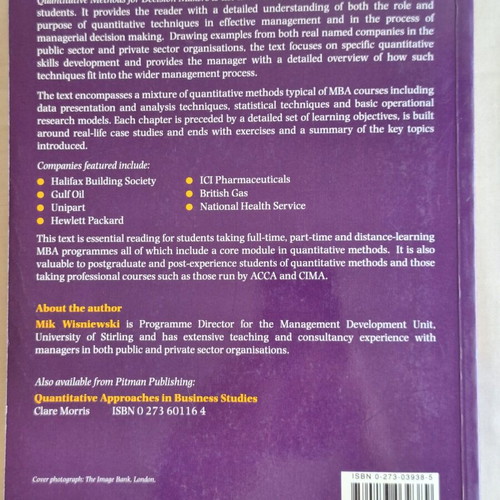 Operations Management & Quantitative Methods business books set