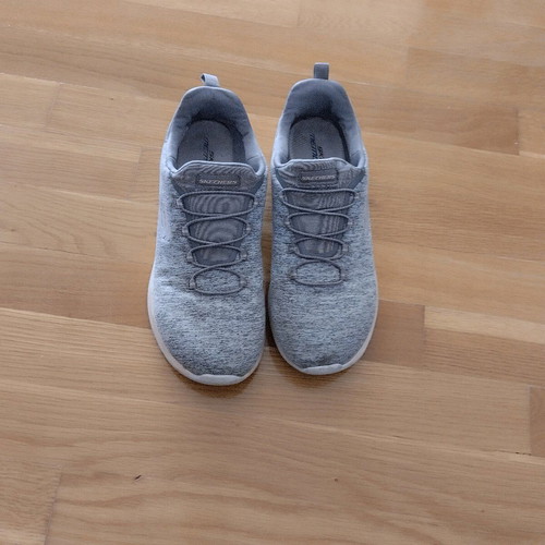 Women's Skechers canvas shoes used, athletic, gray, size 39