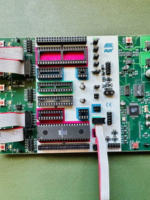 Atmel AVR STK500 development board used