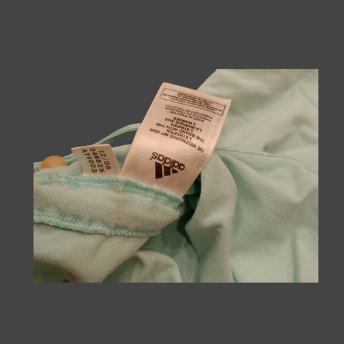 Adidas cami top used, mint green floral Y2K style
