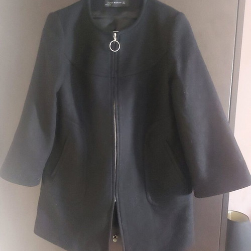 Zara women's black coat size M new