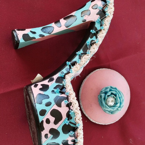Jewelry box shoe leopard print new for rings and bracelets