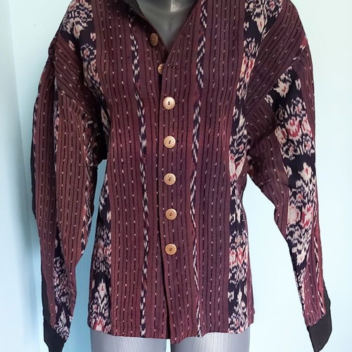 Bum Shaka Εθνο μπουφάν σαν καινούργιο, XL-2XL, κουμπιά από νεφρίτη