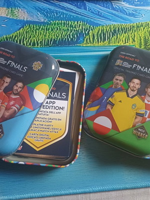 Uefa Nations League Match Attax cards 2022 like new with metal storage tins