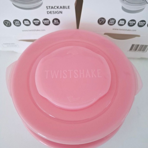 Twistshake παιδικό μπολ και πιάτο φαγητού σε ροζ χρώμα καινούργια