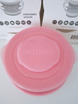Twistshake παιδικό μπολ και πιάτο φαγητού σε ροζ χρώμα καινούργια