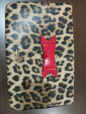 Doca handheld bag used, brown and red