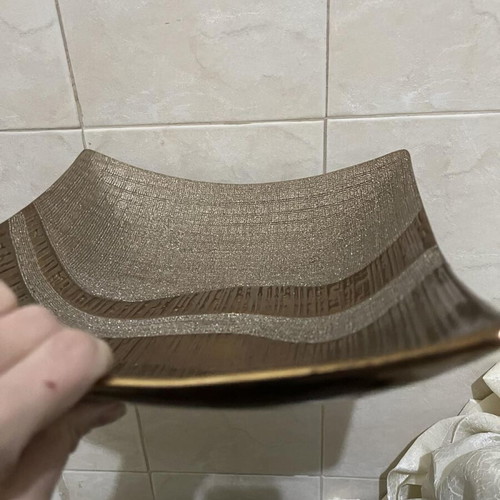 Decorative metal bowl used
