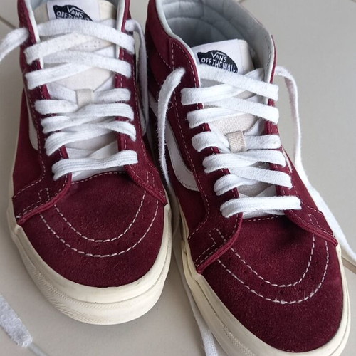 Vans Sk8-Mid Reissue sneakers like new, burgundy unisex