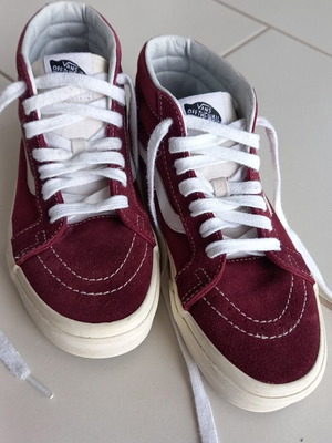 Vans Sk8-Mid Reissue sneakers like new, burgundy unisex