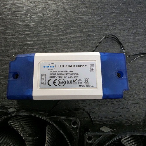 Aquarium fans be quiet with transformer 220v to 12v used