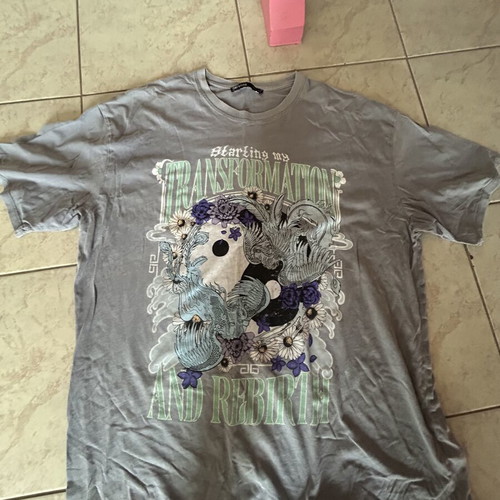 Bershka blouse used, size L, grey