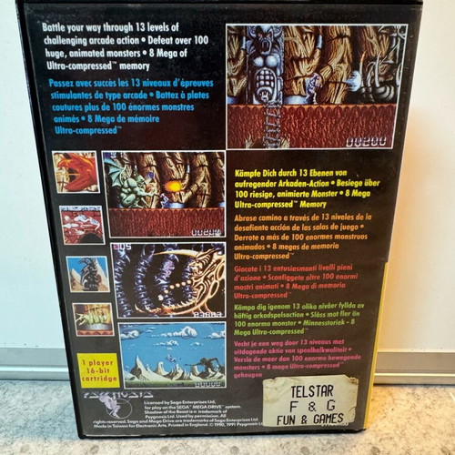 Empty box Sega Mega Drive Shadow of the Beast used