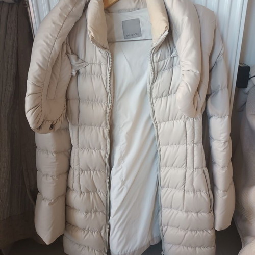 Pinko down jacket used, light grey, size S, puffer jacket