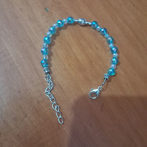 Handmade bracelet turquoise and silver, made to order