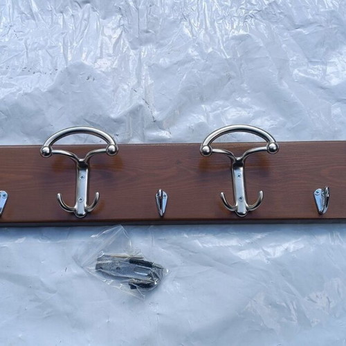Handmade wooden coat rack 80cm for home entrance and halls