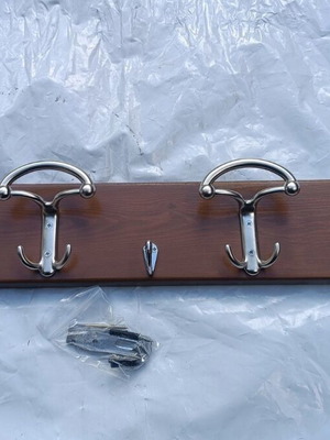 Handmade wooden coat rack 80cm for home entrance and halls