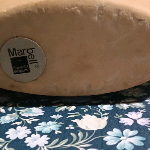 Vintage Marbell sculpture used, 1970s, artificial stone