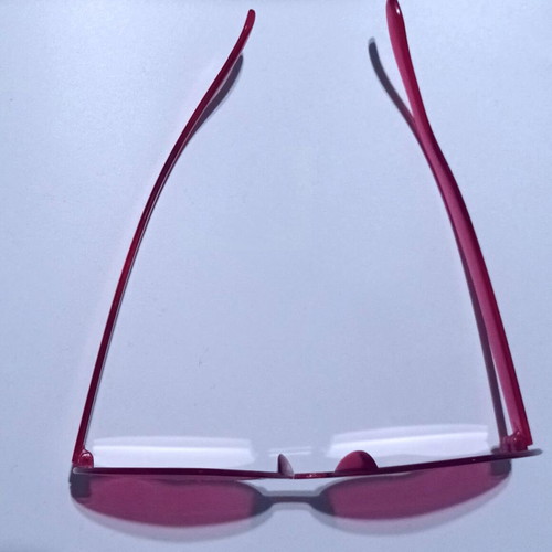 Heart-shaped glasses new, pink