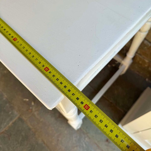 Vintage white dressing table with bijou mirror
