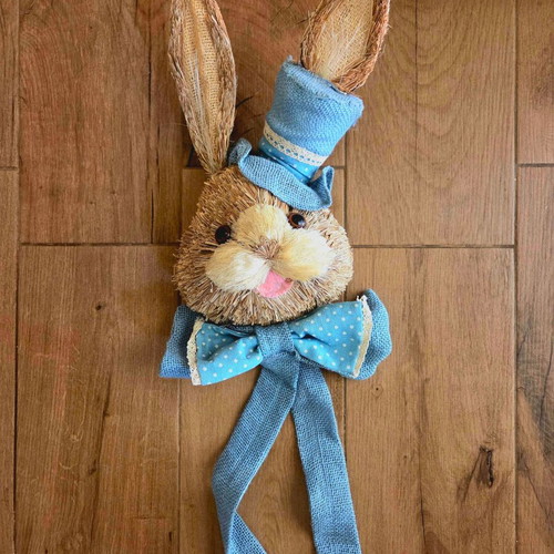 Decorative rabbit like new with hat and bow for boy's room