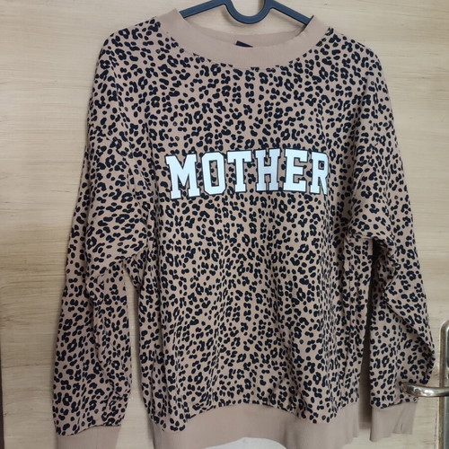 Leopard sweatshirt like new, black and beige, sizes XS and S