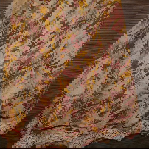 Max Mara Weekend floral skirt used, size L, beige