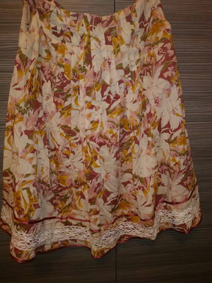 Φλοράλ φούστα Max Mara Weekend μεταχειρισμένη, μέγεθος L, μπεζ