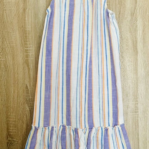 Linen midi dress like new, multicolor, one size