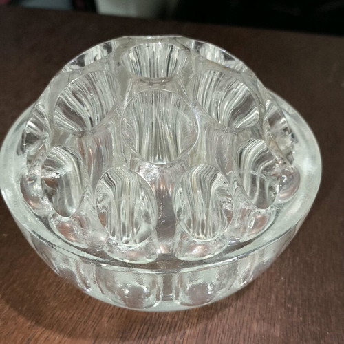 Floral vase used, glass with 19 holes, vintage