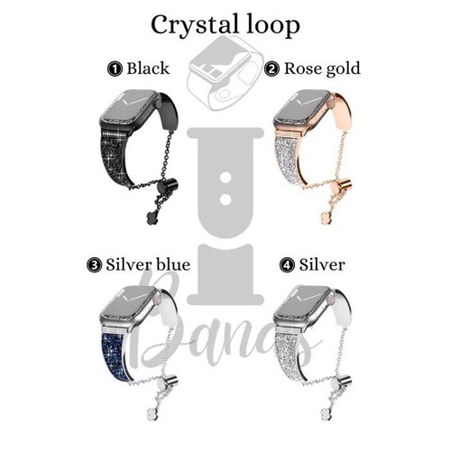 Stainless steel watch bands with crystals for Apple Watch Ultra/SE/11/10/9/8/7 new