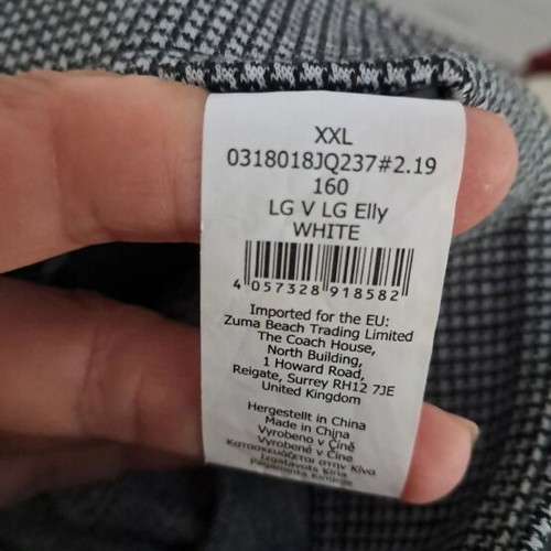 Elastic pants leggings, black and white, XXL