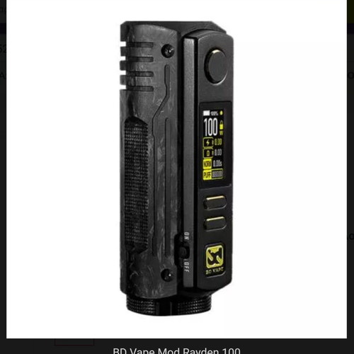 BD Vape Mod Rayden 100 like new, full black