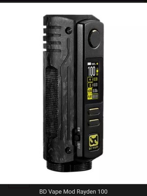 BD Vape Mod Rayden 100 like new, full black