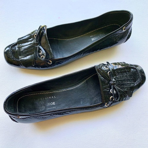 Car Shoe γόβες δερμάτινες λουστρίνι 38 EU σαν καινούργιες, μαύρες