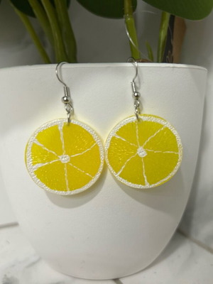 Дамски сладки нови обеци Лимони