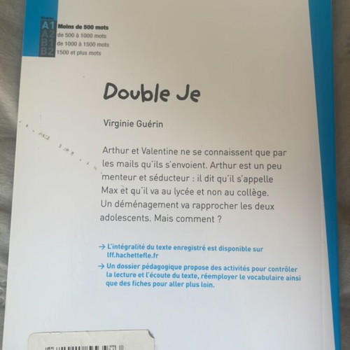 Βιβλίο εκμάθησης γαλλικών Double Je επίπεδο A1 της Virginie Guérin