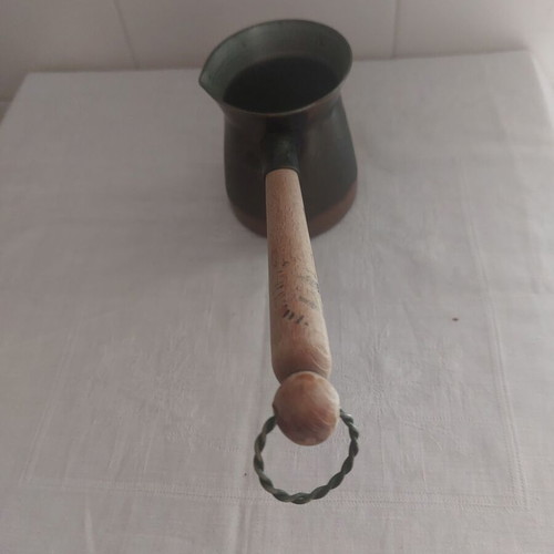 Decorative briki with wooden handle like new