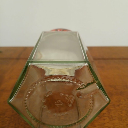 Glass jar with lid hexagonal, like new