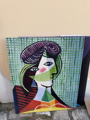 Canvas painting like new, size 0.80x1.20