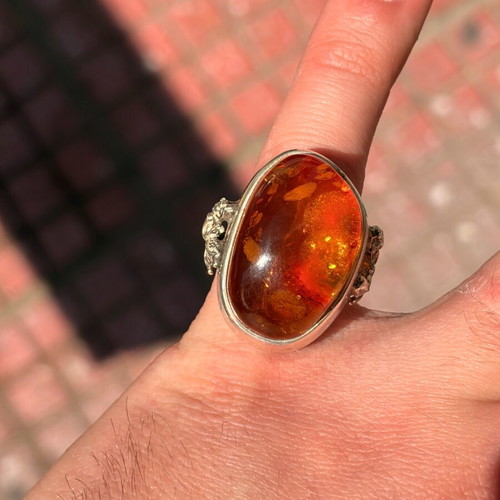 Silver ring 925 used, size 18/58
